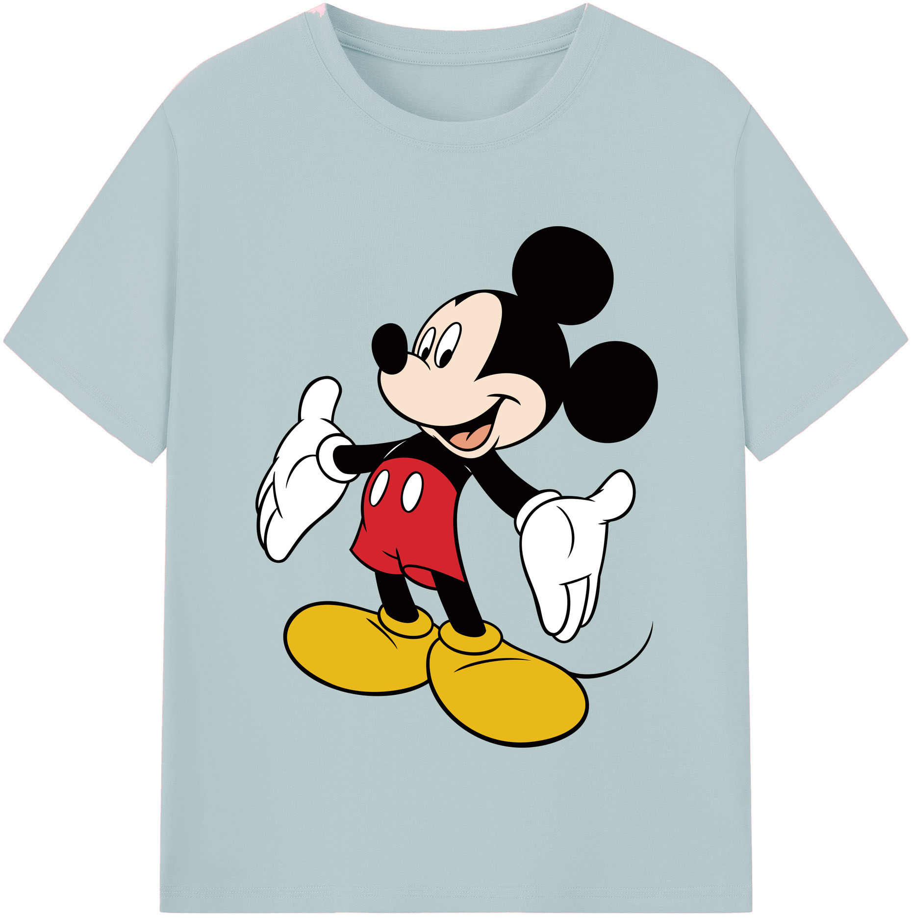 （画像用） ミッキーマウス Mickey Mouse 綿100％半袖Tシャツ（フロントプリント）